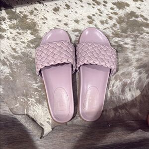 ShuShop Purple Woven Slide Sandals
